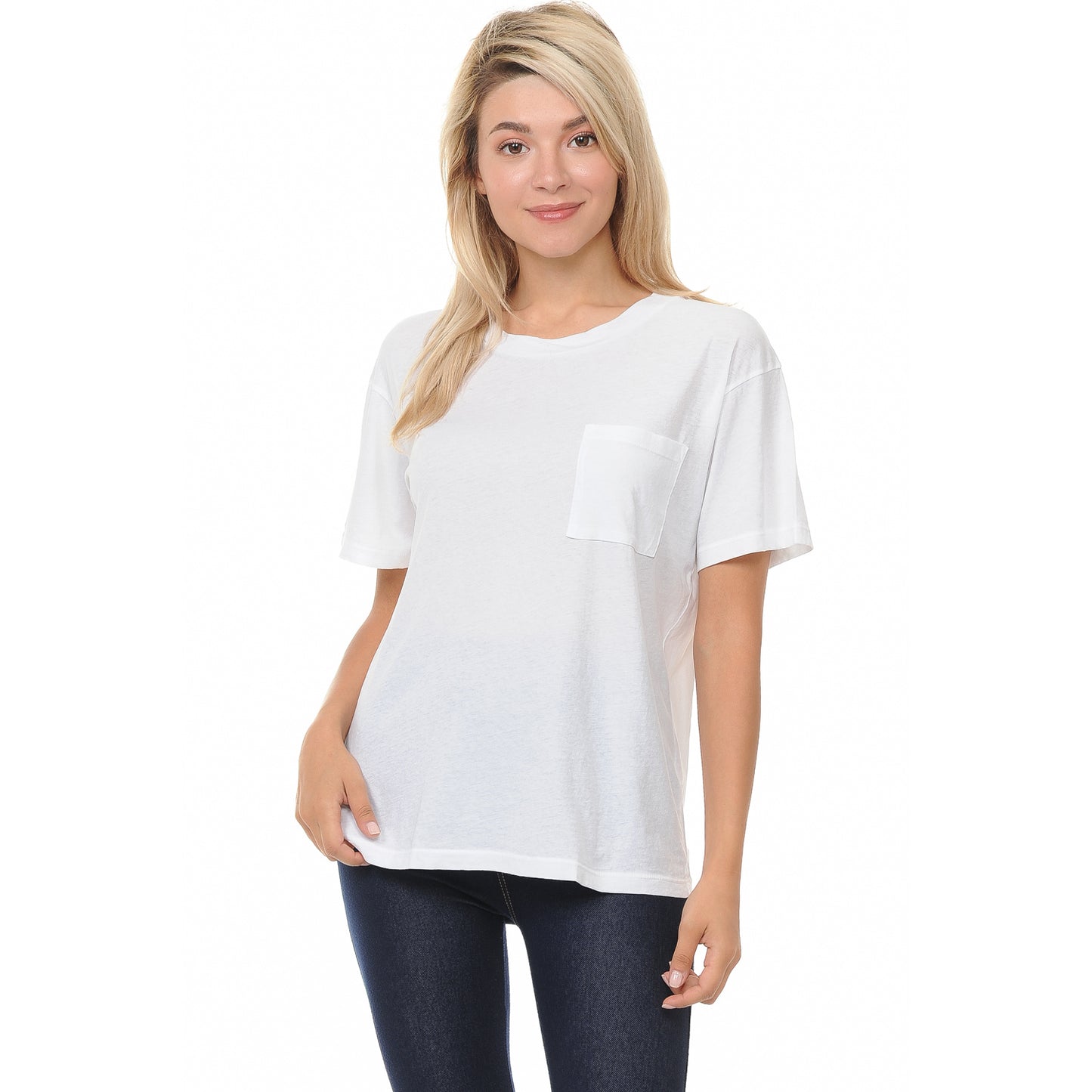 Relaxed Fit Crew Neck T-Shirt with Pocket